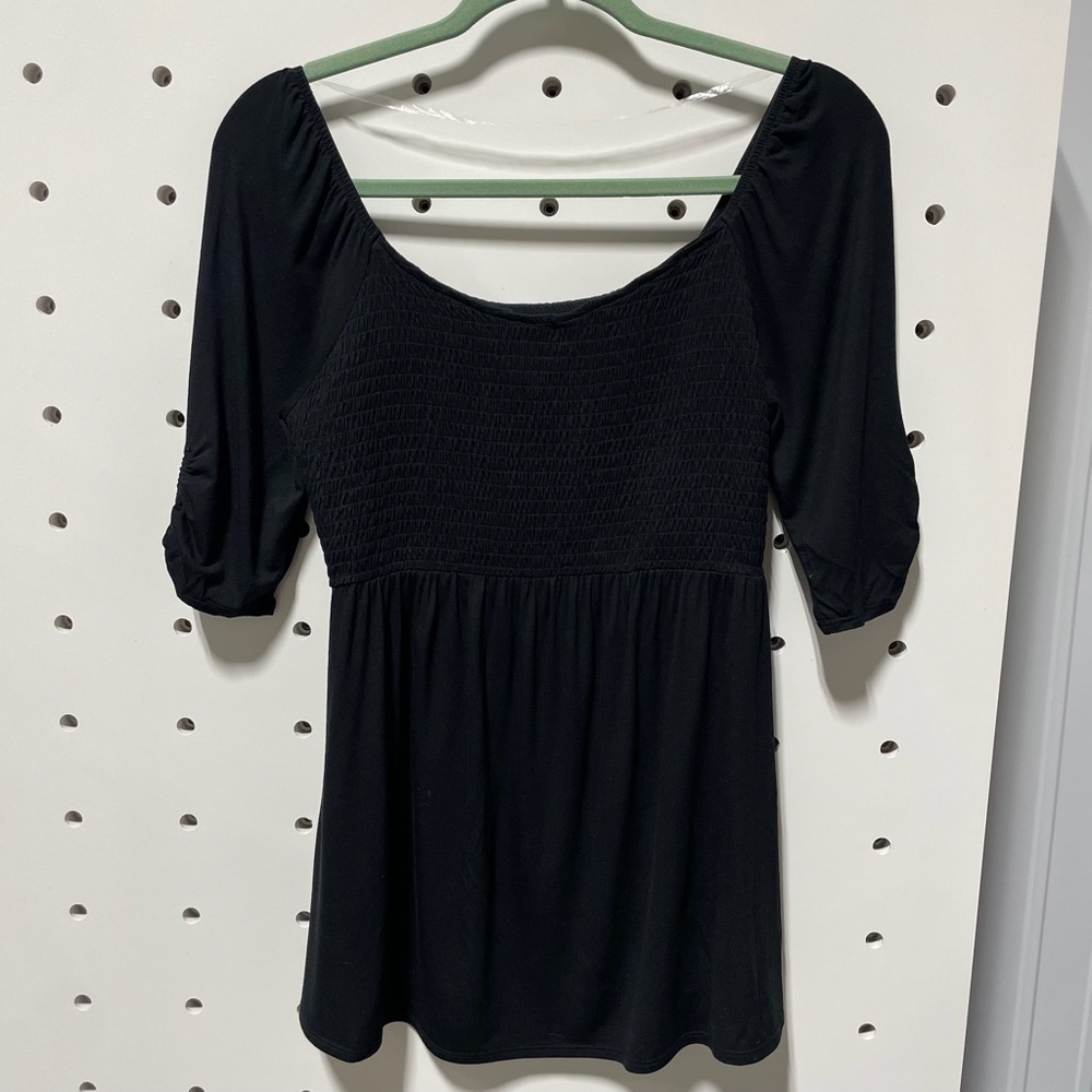 Isabel Elbow Sleeve Maternity Top Black Size S